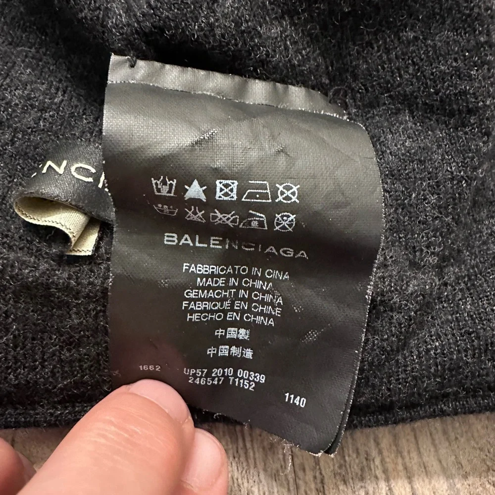 Balenciaga Knit Beanie Hat • Unisex Wool Blend Vintage Designer Cap